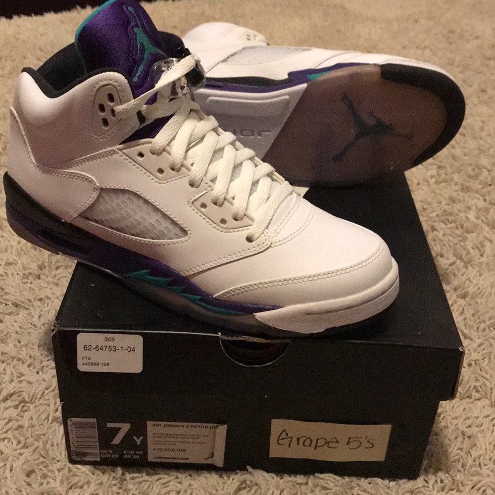 Air Jordan “Retro Grape 5s” Brand New Never Worn!!